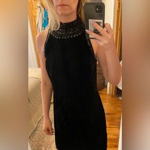 Badgley Mischka velvet formal sequin dress